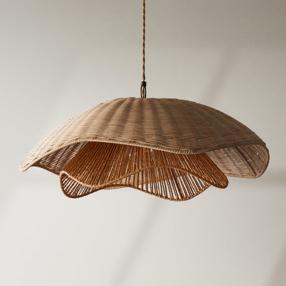 Dione Adjustable Rattan Pendant Light - image 1