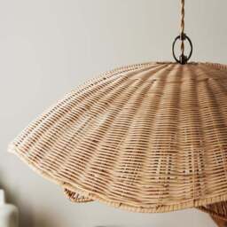 Dione Adjustable Rattan Pendant Light - thumbnail 3