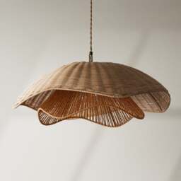 Dione Adjustable Rattan Pendant Light - thumbnail 1