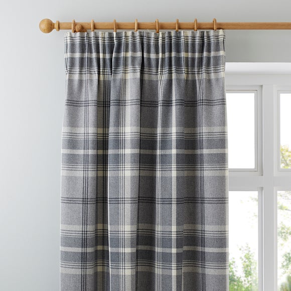 Highland Check Pencil Pleat Curtains - image 1