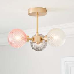 Elodie 3 Light Semi Flush Ceiling Light - thumbnail 1