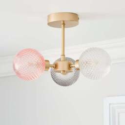 Elodie 3 Light Semi Flush Ceiling Light - thumbnail 2