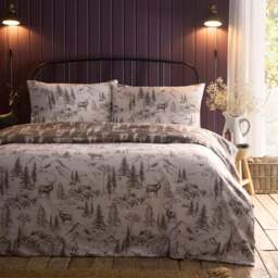Dreams & Drapes Alpine Stag 100% Cotton Duvet Cover & Pillowcase Set - thumbnail 1