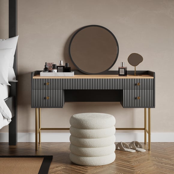 chinese dress ladies POCHY upscale chic Dressing Table Light Luxury Dressing Table with 3 Colors  Led Light Mirror Vanity Desk with 6 Drawers Nightstand Modern Vanity Table  Set furniture : Amazon.co.uk: Home & Kitchen