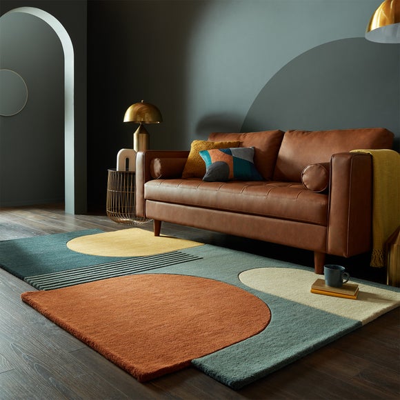 Lozenge Abstract Shaped Wool Rug - image 1