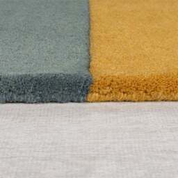 Lozenge Abstract Shaped Wool Rug - thumbnail 4