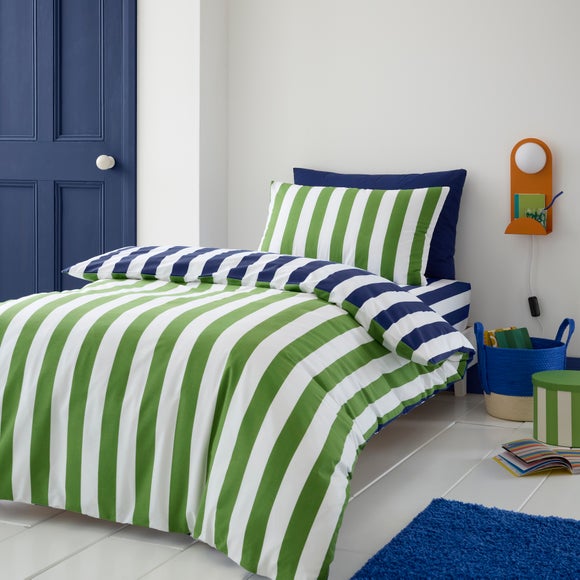 Bold Stripe Cotton Duvet Cover and Pillowcase Set - image 1
