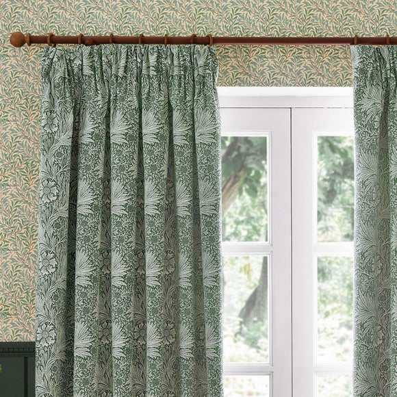 Morris & Co. Marigold Jacquard Pencil Pleat Curtains - image 1