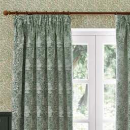 Morris & Co. Marigold Jacquard Pencil Pleat Curtains - thumbnail 1
