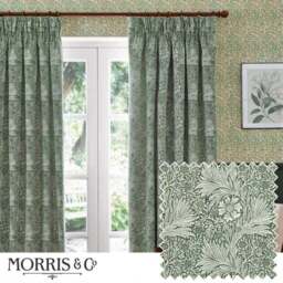 Morris & Co. Marigold Jacquard Pencil Pleat Curtains - thumbnail 5