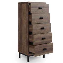 Fulton Tall 5 Drawer Chest, Pine Effect - thumbnail 5