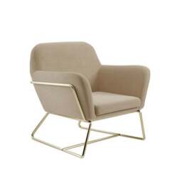 Charles Metal Leg Velvet Occasional Chair - thumbnail 3