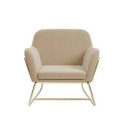 Charles Metal Leg Velvet Occasional Chair - thumbnail 2