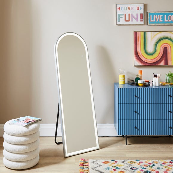 Arched Light Up Full Length Free Standing Cheval Mirror - image 1