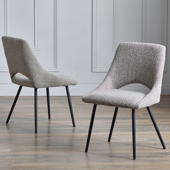 Iris Set Of 2 Dining Chairs, Boucle - image 1