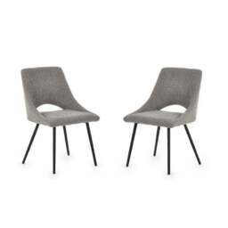 Iris Set Of 2 Dining Chairs, Boucle - thumbnail 3