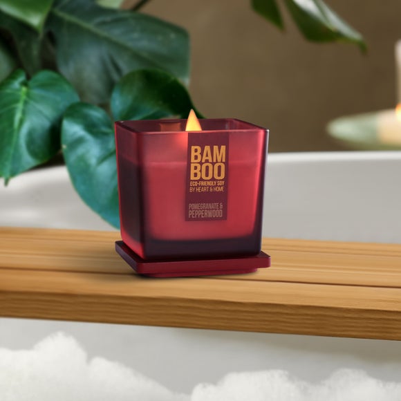 Heart and Home Bamboo Pomegranate & Pepperwood Jar Candle - image 1