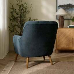 Jase Tonal Chenille Quilted Back Armchair - thumbnail 2