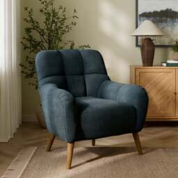 Jase Tonal Chenille Quilted Back Armchair - thumbnail 1