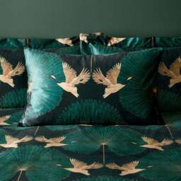 Luxe Cranes Duvet Cover and Pillowcase Set - thumbnail 2