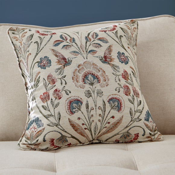 Antoinette Jacquard Natural Cushion by Dunelm