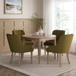 Bromley II Extendable 4-6 Seater Round to Oval Dining Table - thumbnail 1