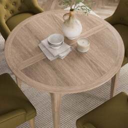 Bromley II Extendable 4-6 Seater Round to Oval Dining Table - thumbnail 4