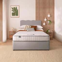 Silentnight Divan Bed With Wave Fabric Headboard and 800 Pocket Sprung Mattress - thumbnail 2