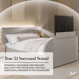 XR Living Maisie 5.1 Surround Sound Side Lift Ottoman TV Bed - thumbnail 4