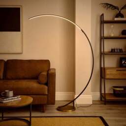 Quinlan Exaggerated Arc Touch Dimmable Floor Lamp - thumbnail 2