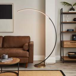 Quinlan Exaggerated Arc Touch Dimmable Floor Lamp - thumbnail 1