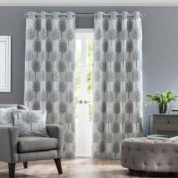 Jacquard Trees Eyelet Curtains - thumbnail 2