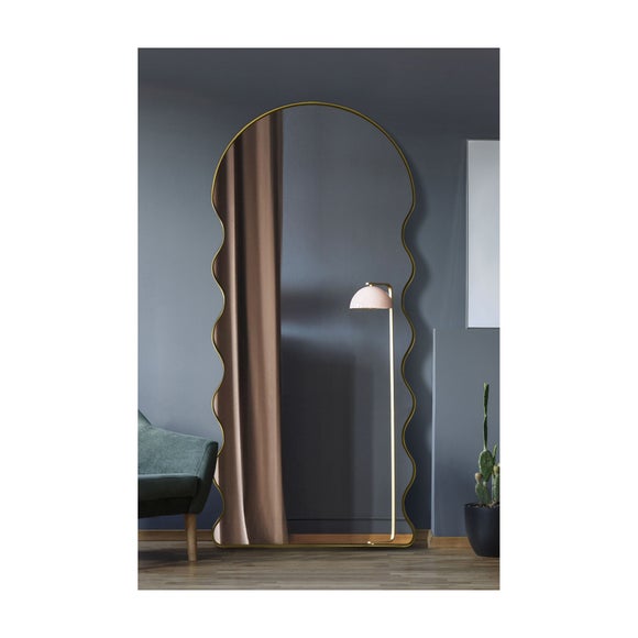 The Fluctus Dome Arch Topped Wavy Wall Mirror - image 1