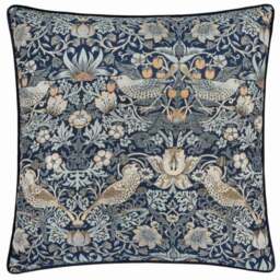 Morris & Co. Strawberry Thief Jacquard Square Cushion - thumbnail 3
