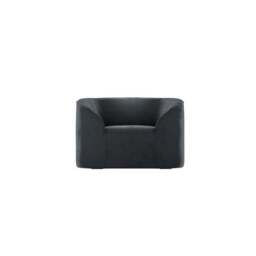 Zuma Black Velvet Tub Chair - thumbnail 2