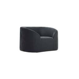 Zuma Black Velvet Tub Chair - thumbnail 3
