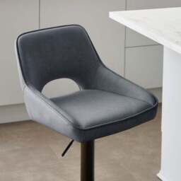 Harlan Height Adjustable Barstool, Faux Leather - thumbnail 3