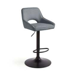 Harlan Height Adjustable Barstool, Faux Leather - thumbnail 5
