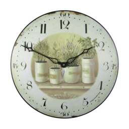 French Herb Pots Wall Clock - thumbnail 2
