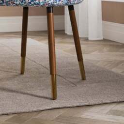 Vivian Dining Chair, Disty Fabric with Dark Stain Legs - thumbnail 5