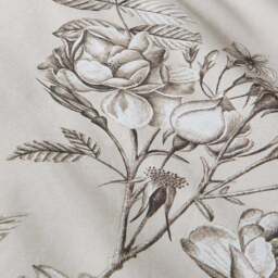 Bridget Etched Floral Natural 100% Cotton Duvet Cover & Pillowcase Set - thumbnail 5