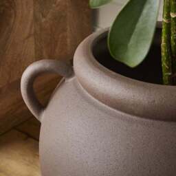 Wide Stone Vase with Handles - thumbnail 2