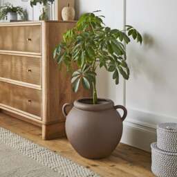 Wide Stone Vase with Handles - thumbnail 1