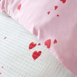 Catherine Lansfield Seersucker Heart Reversible Duvet Cover & Pillowcase Set - thumbnail 5