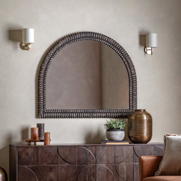 Sawan Arched Distressed Overmantel Wall Mirror - image 1