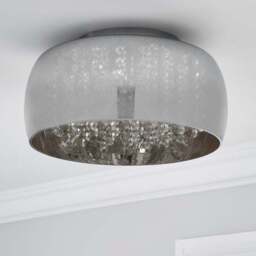 Seychelles Smoked Flush Ceiling Light - thumbnail 2