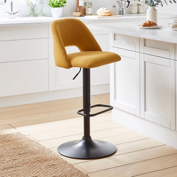 Jonas Adjustable Height Bar Stool, Fabric - image 1