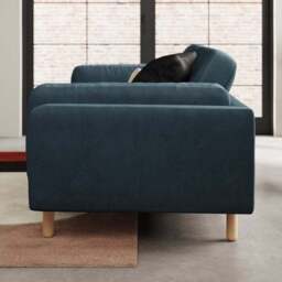Newton Matte Plush Velvet 3 Seater Sofa - thumbnail 2