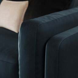Newton Matte Plush Velvet 3 Seater Sofa - thumbnail 4