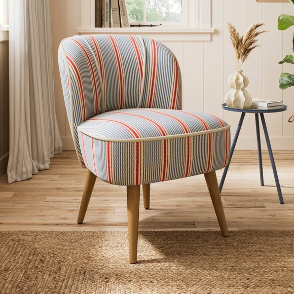 Elsie Retro Coastal Stripe Cocktail Chair - image 1